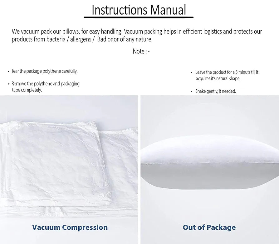 Cloth Fusion Microfiber Cushion 24 inch x 24 inch Filler, Sofa Cushions Set of 2, Durable Sofa Pillow for Home Decor